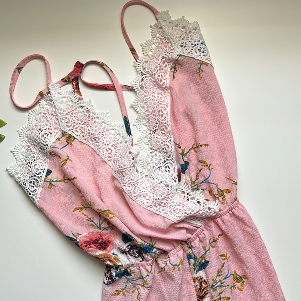 NWOT pat pat mommy & me pink floral romper - Picture 4 of 8